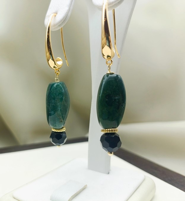 Колье и серьги с агатом