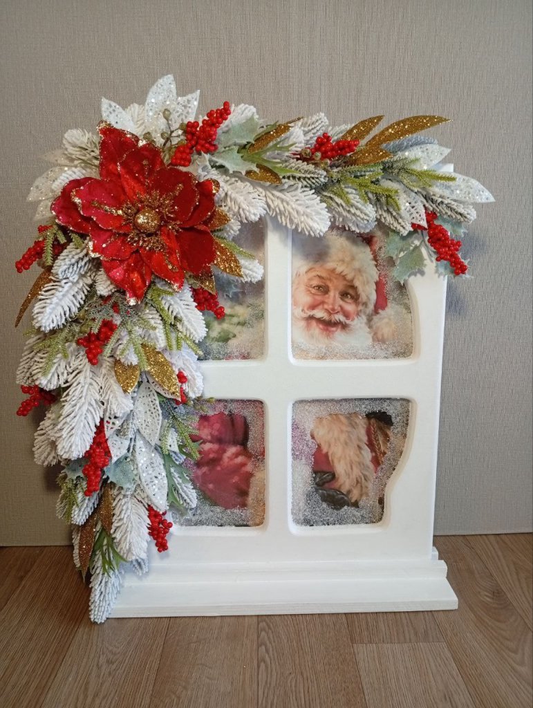 Новогоднее окно с Дедом Морозом