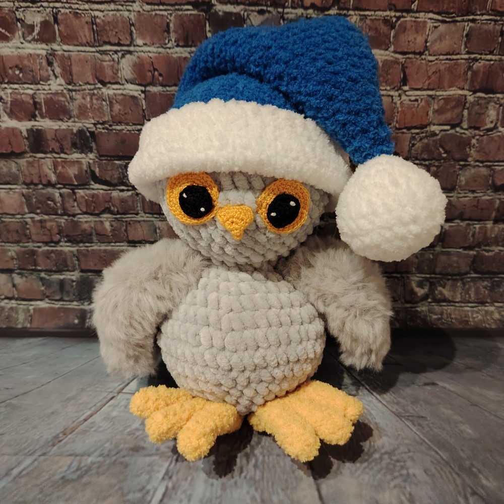 Сова новогодняя в колпаке