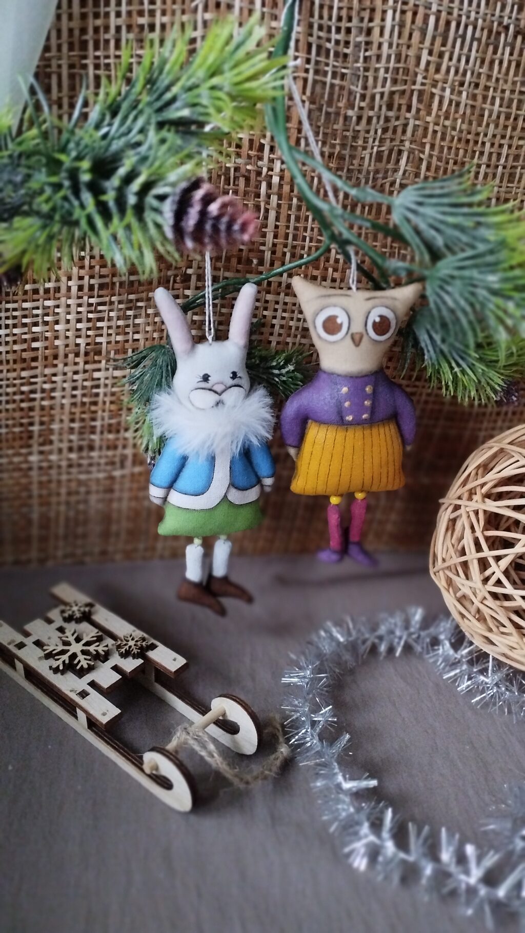 Новогодние подвески-болтушки