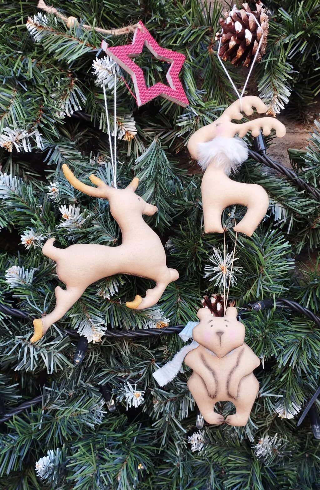 Новогодние подвески кофейные