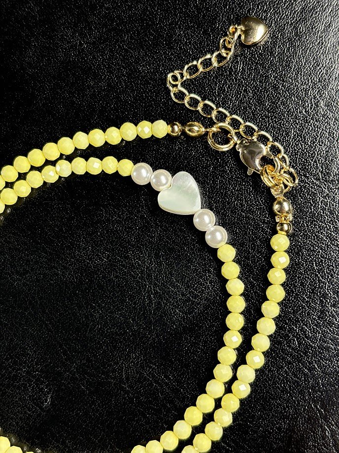 Чокер из лимонных фианитов