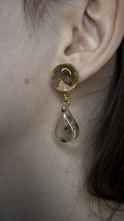 Серьги с клевером