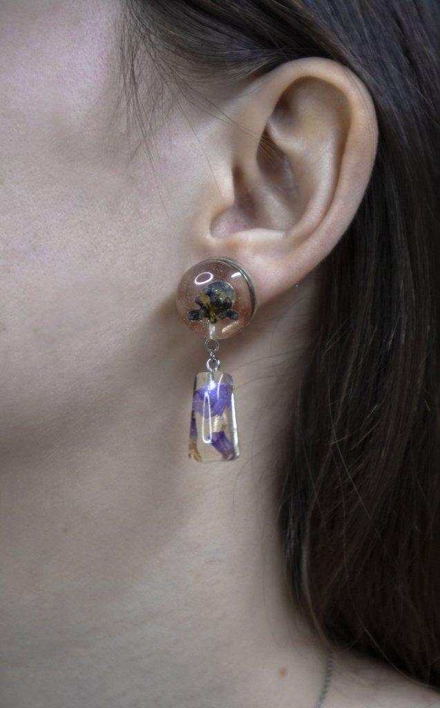 Серьги с цветами