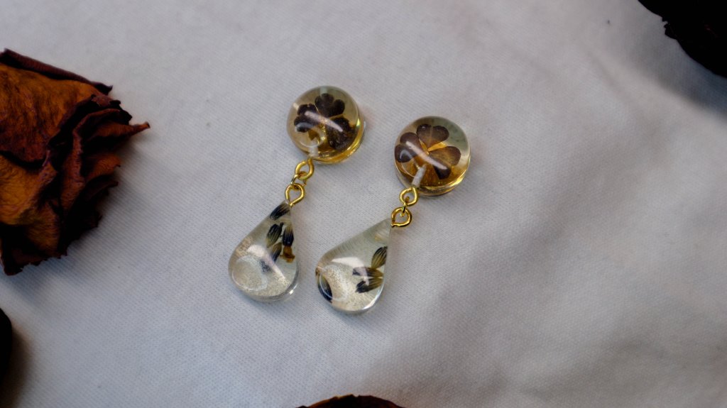 Серьги с клевером