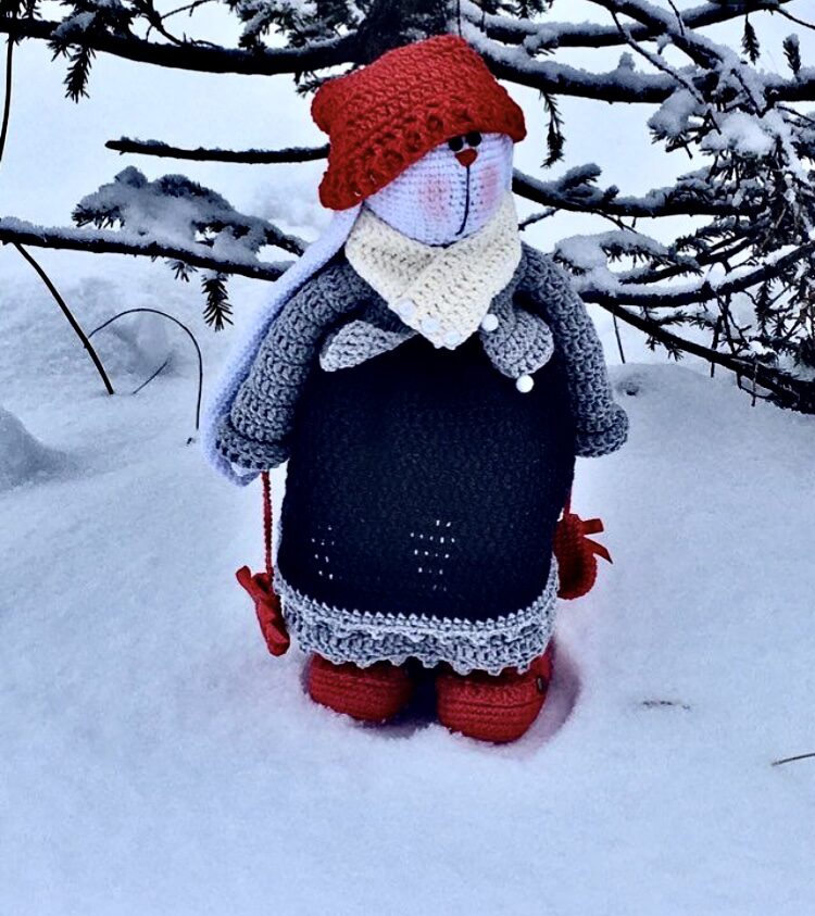 Зайка-тильда «Бусинка»