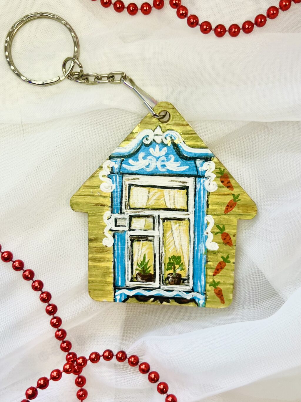 Брелок елочная игрушка 2 в 1 «домик»