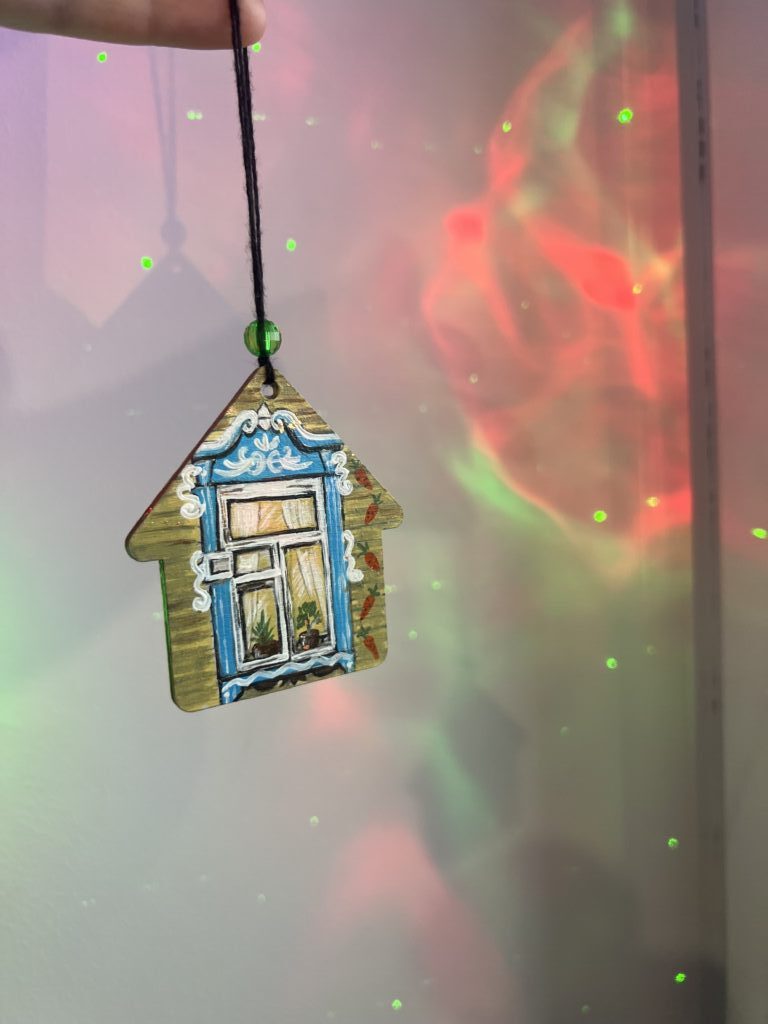 Брелок елочная игрушка 2 в 1 «домик»