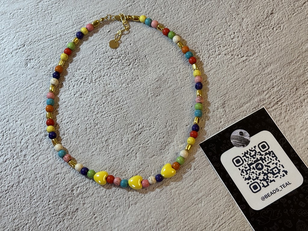 Чокер из микса цветных камней