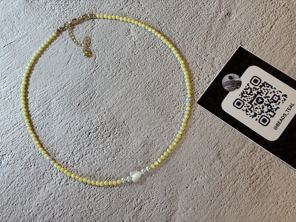 Чокер из лимонных фианитов