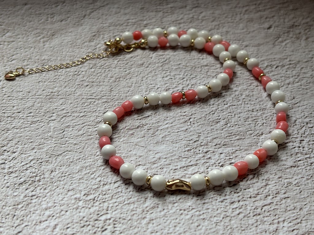 Чокер розовый лосось