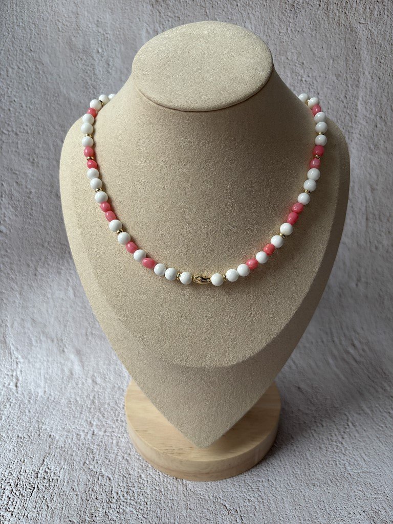 Чокер розовый лосось