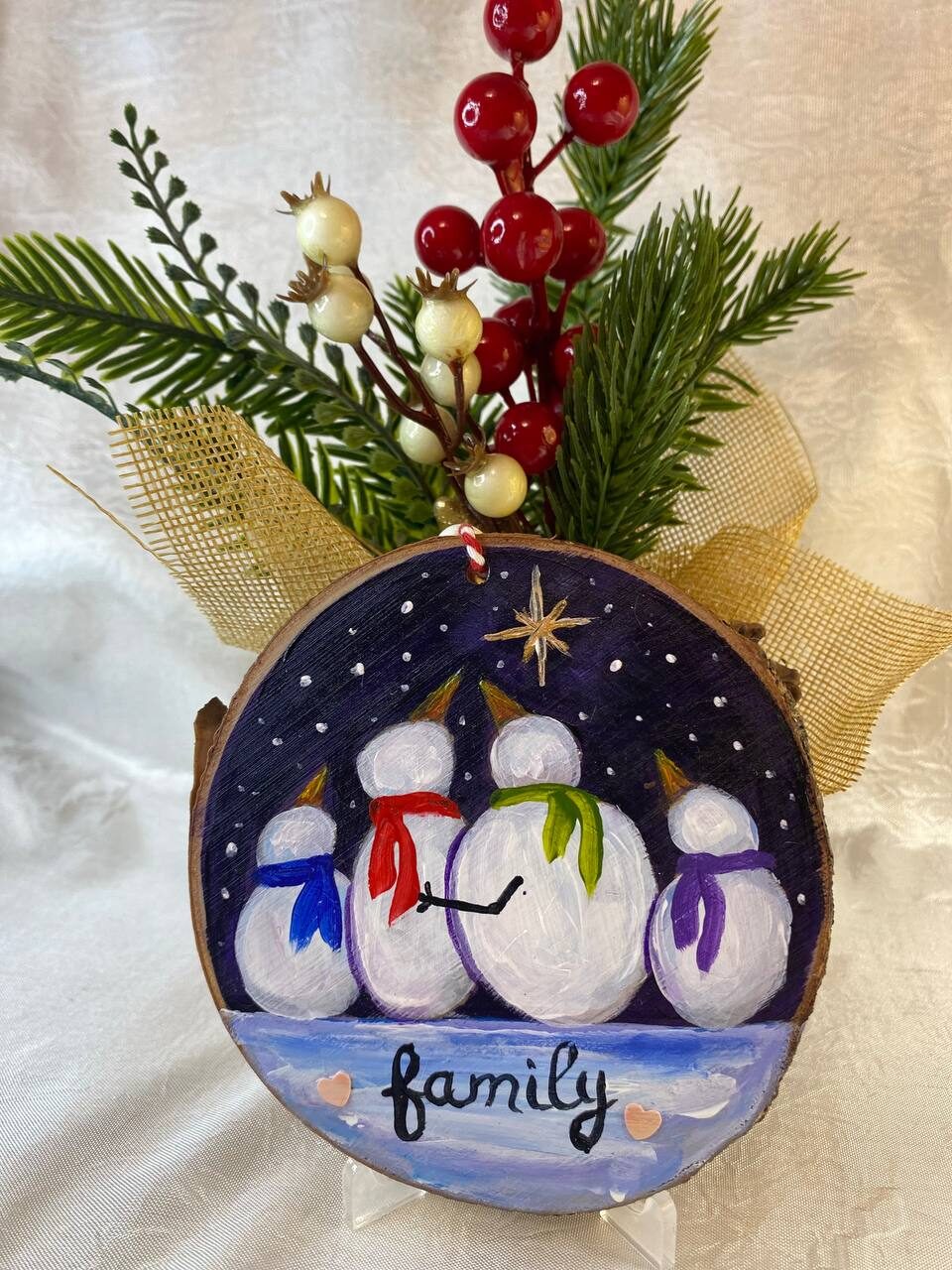 Картина на срезе «Семья»