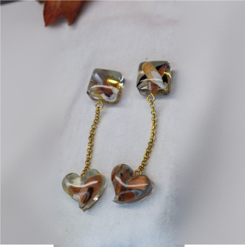 Серьги с цепочкой