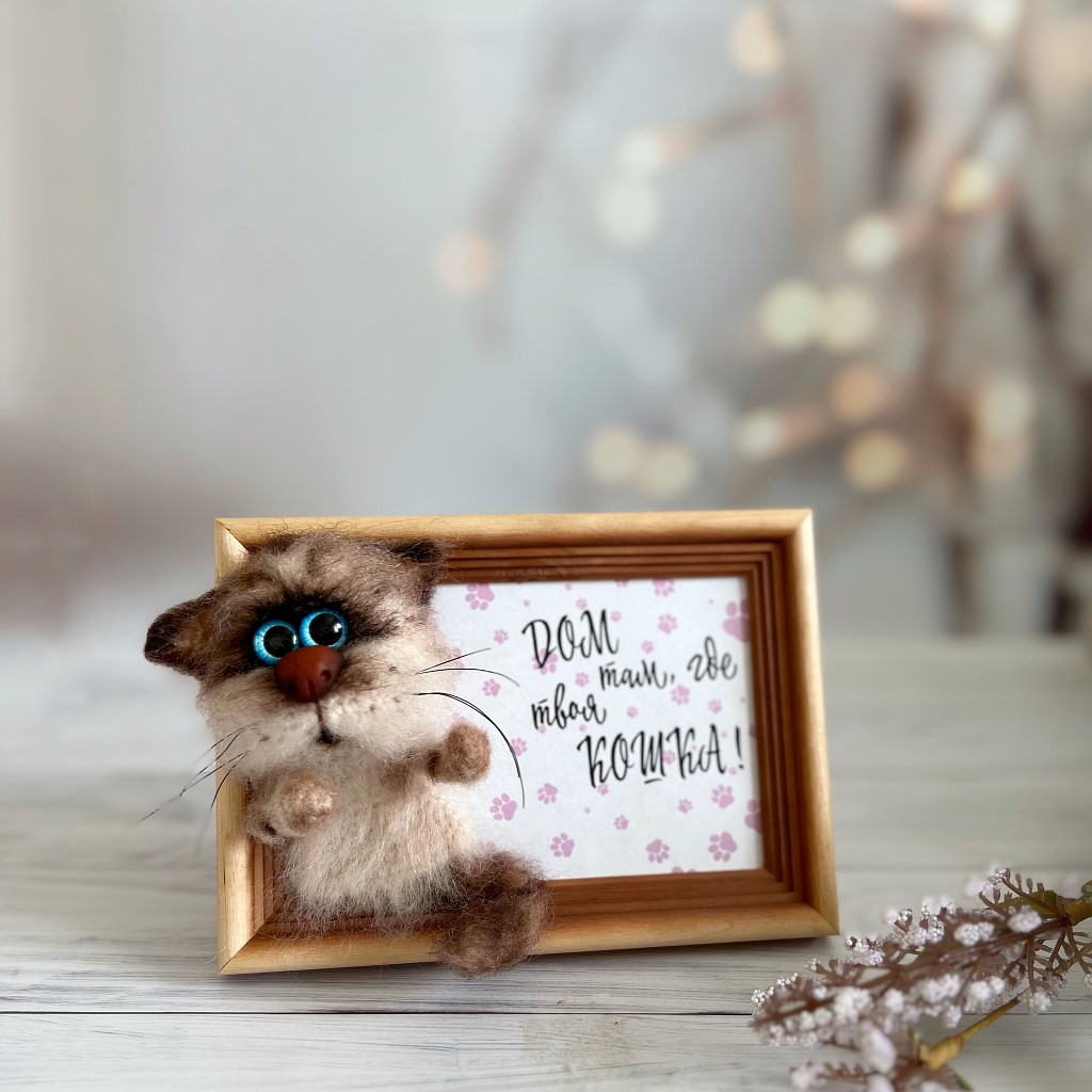 кот игрушка интерьерная панно