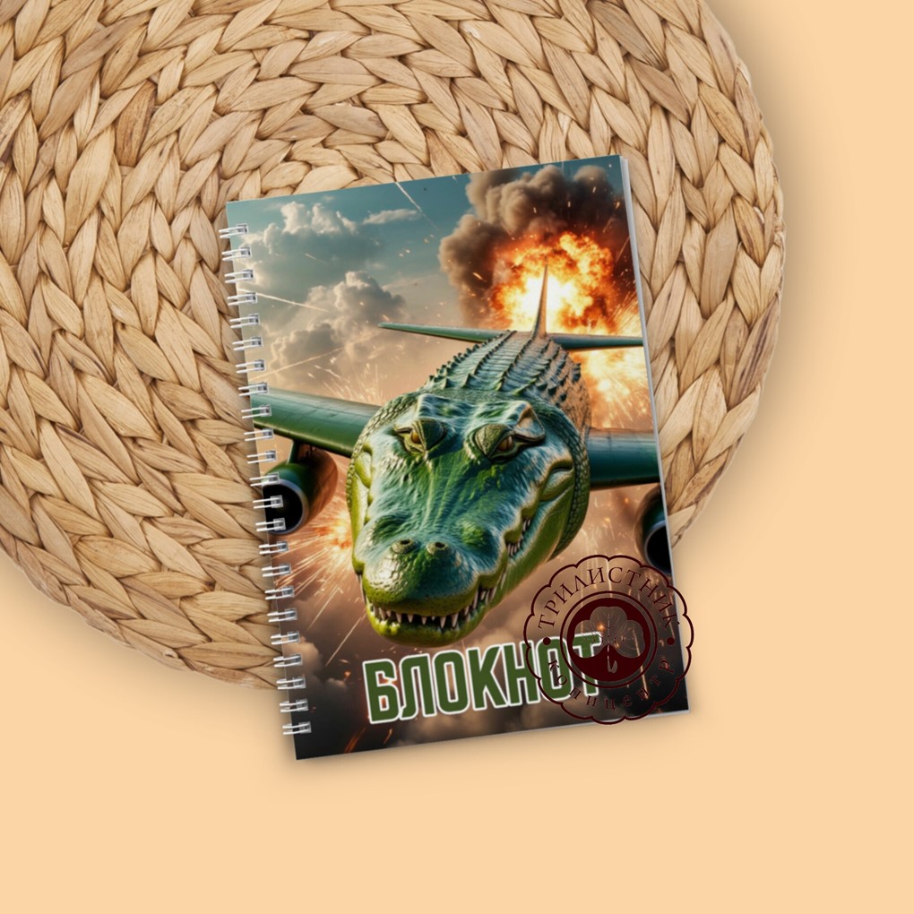 Блокнот в клетку с итальянскими мемами