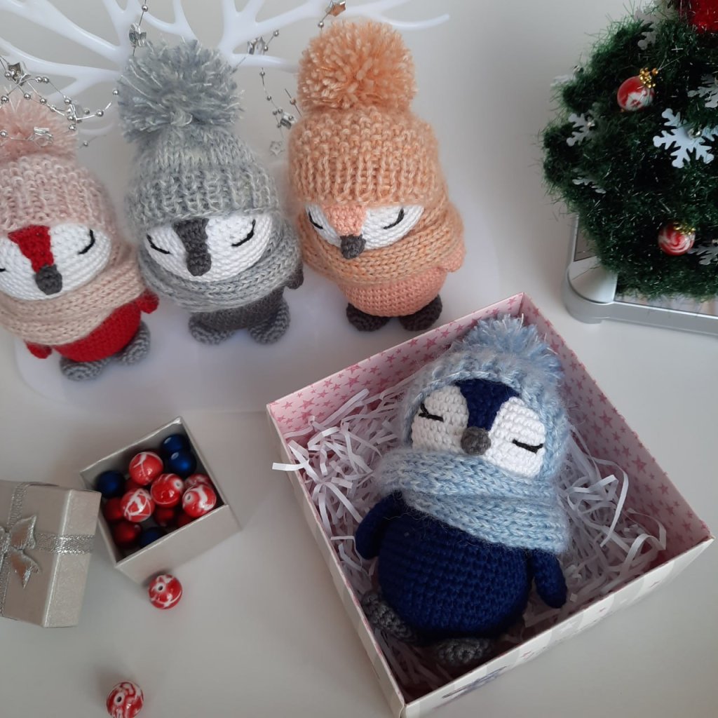 Игрушка пингвины, Новогодние игрушки, Набор игрушек