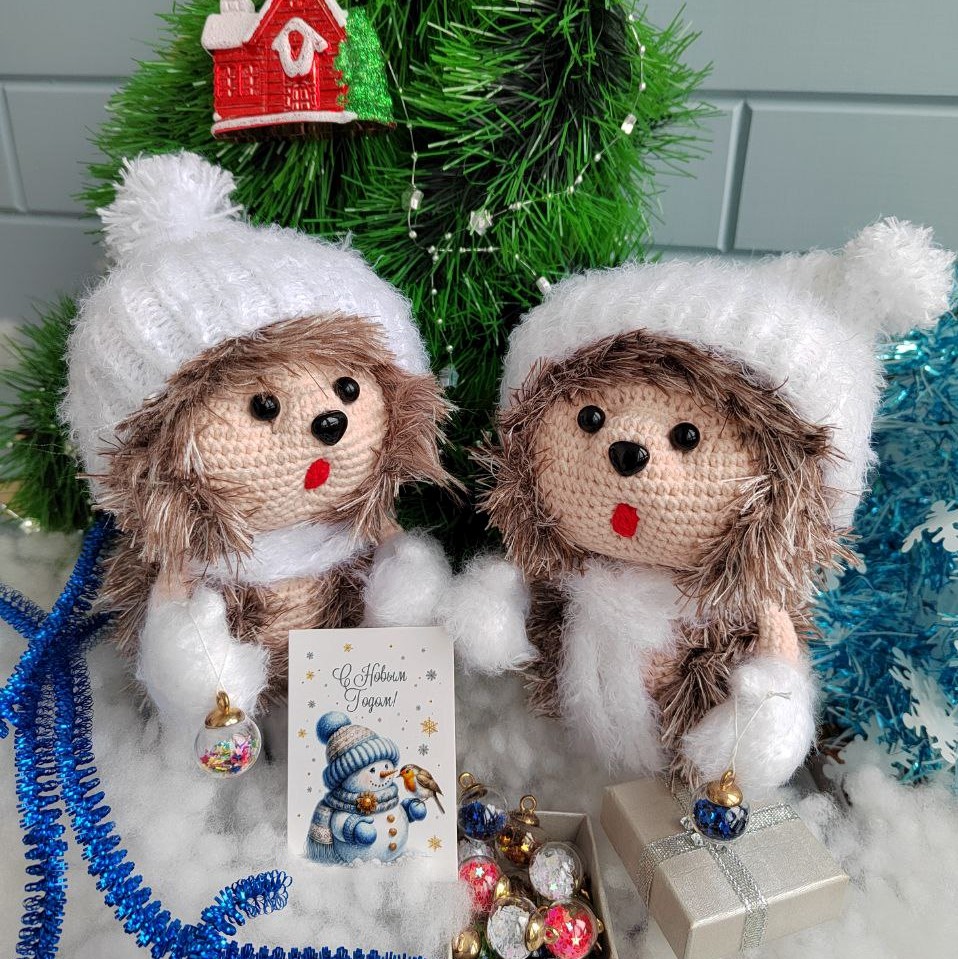 Игрушка вязаный Ёжик , мягкая игрушка ручной работы