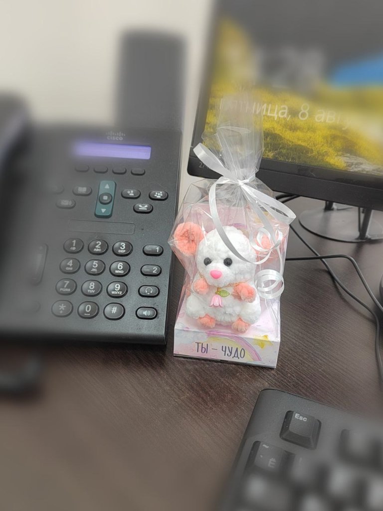 Вязаная игрушка Маленькая вязаная мышка — брелок, талисман, «карманный психолог»