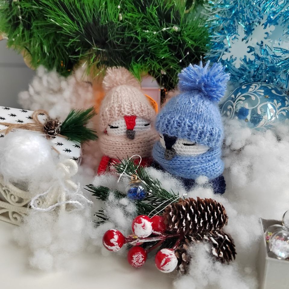 Игрушка пингвины, Новогодние игрушки, Набор игрушек