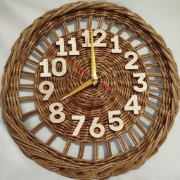 Часы настенные плетеные из эколозы
