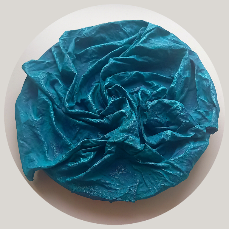 Текстурная картина Бирюзовая роза