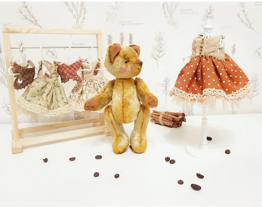 Тедди мишка Маффин Collection Dessert with coffee