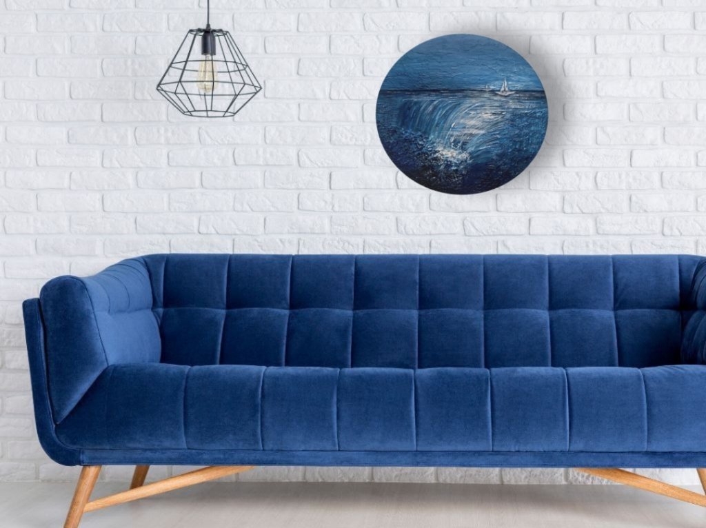 Текстурная картина Затерянный водопад