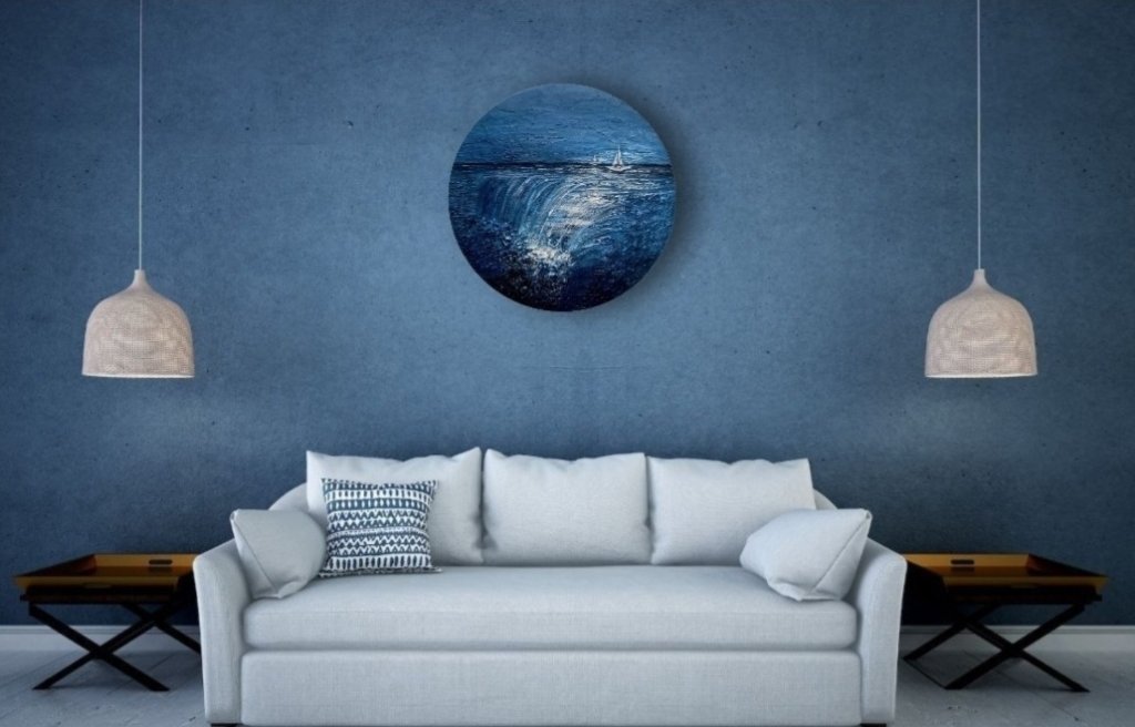 Текстурная картина Затерянный водопад