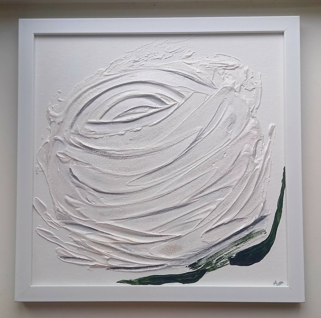 Текстурная картина Строгая роза