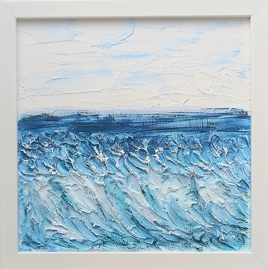 Текстурная картина Голубое море