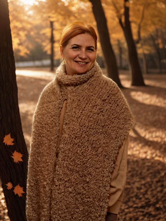 Шарф непотеряйка из букле ручная работа