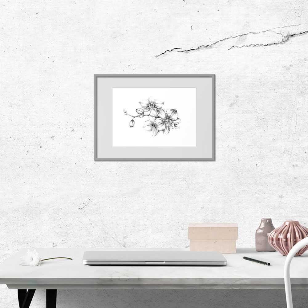 Графическая картина «Орхидея»