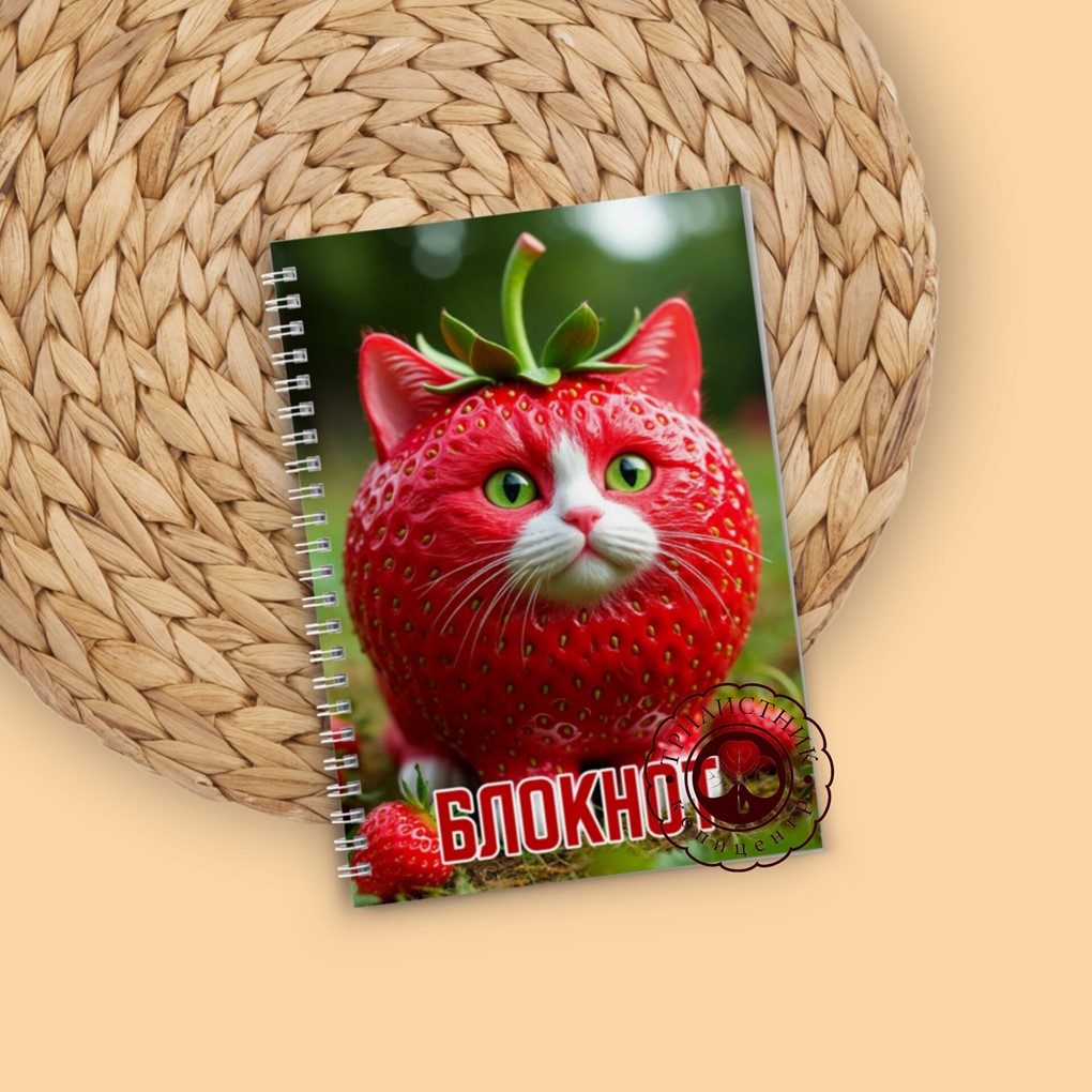 Блокнот в клетку с итальянскими мемами