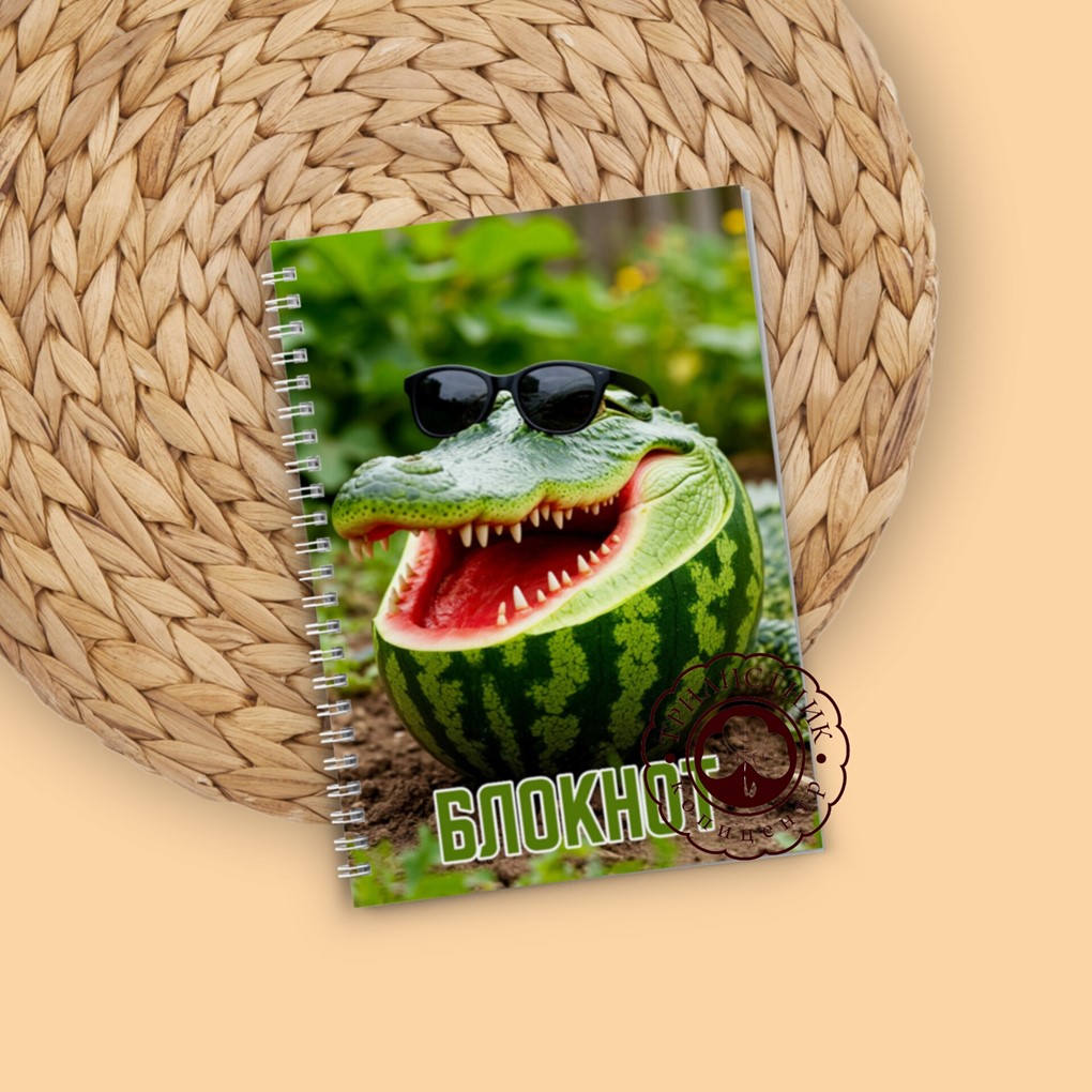 Блокнот в клетку с итальянскими мемами