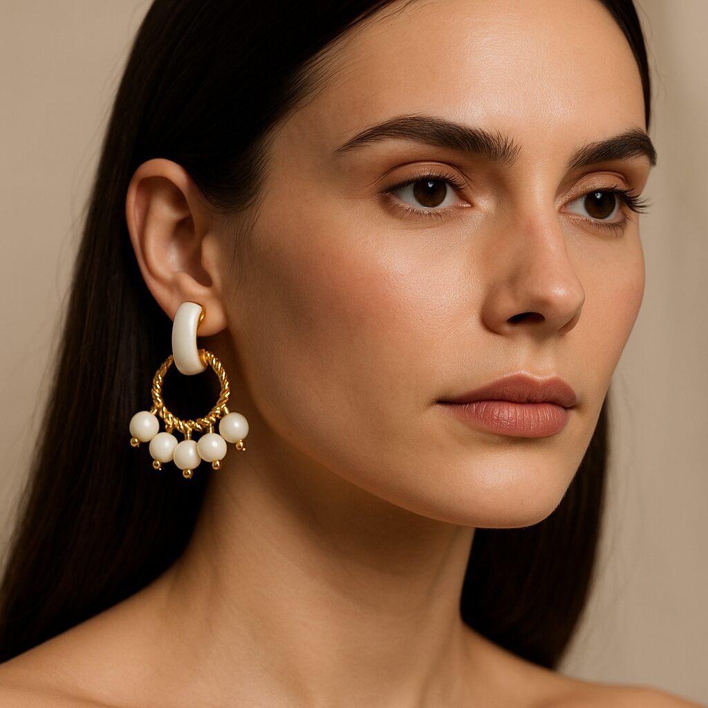 Серьги «Молочная геометрия»