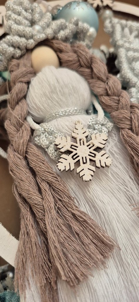 Панно новогоднее макраме