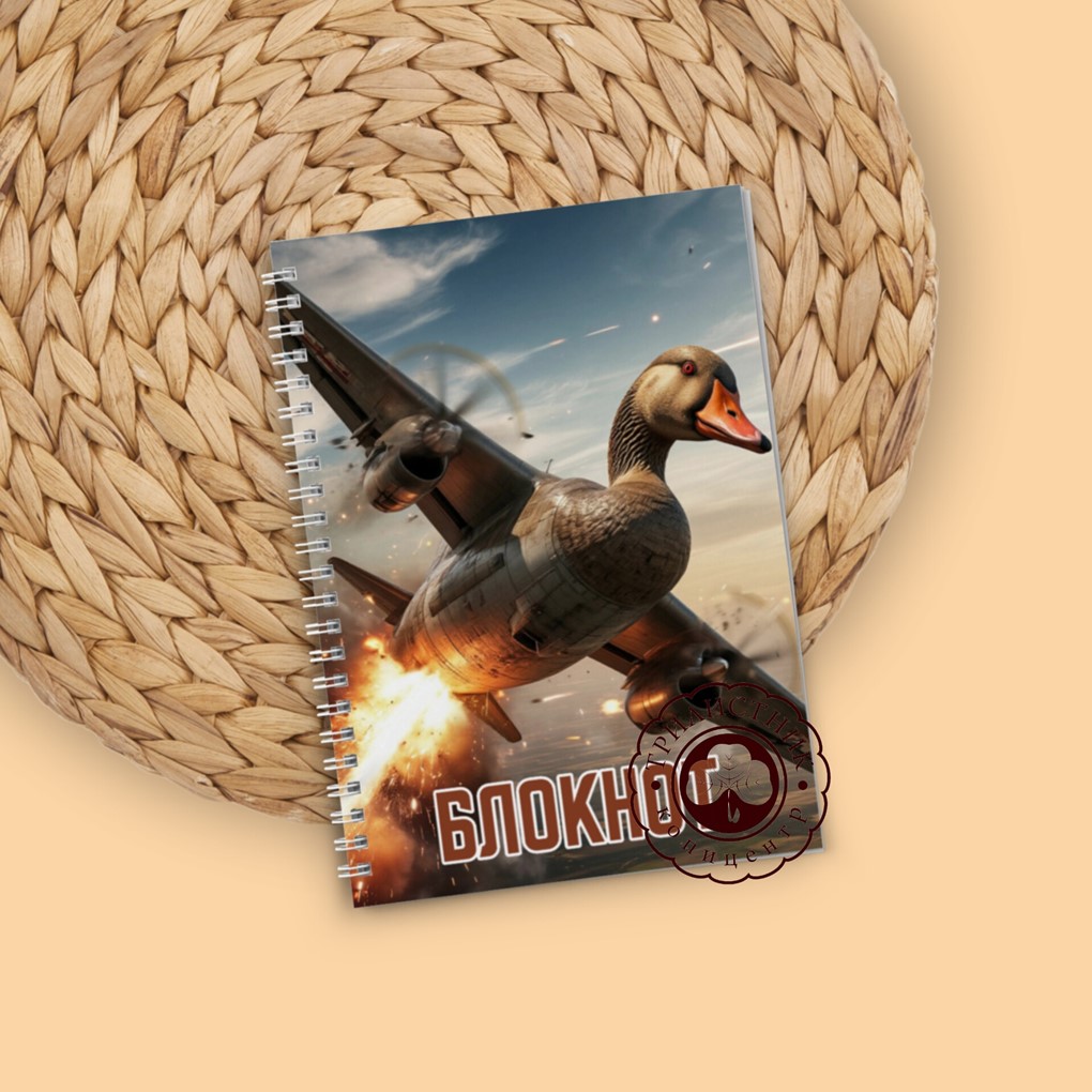 Блокнот в клетку с итальянскими мемами