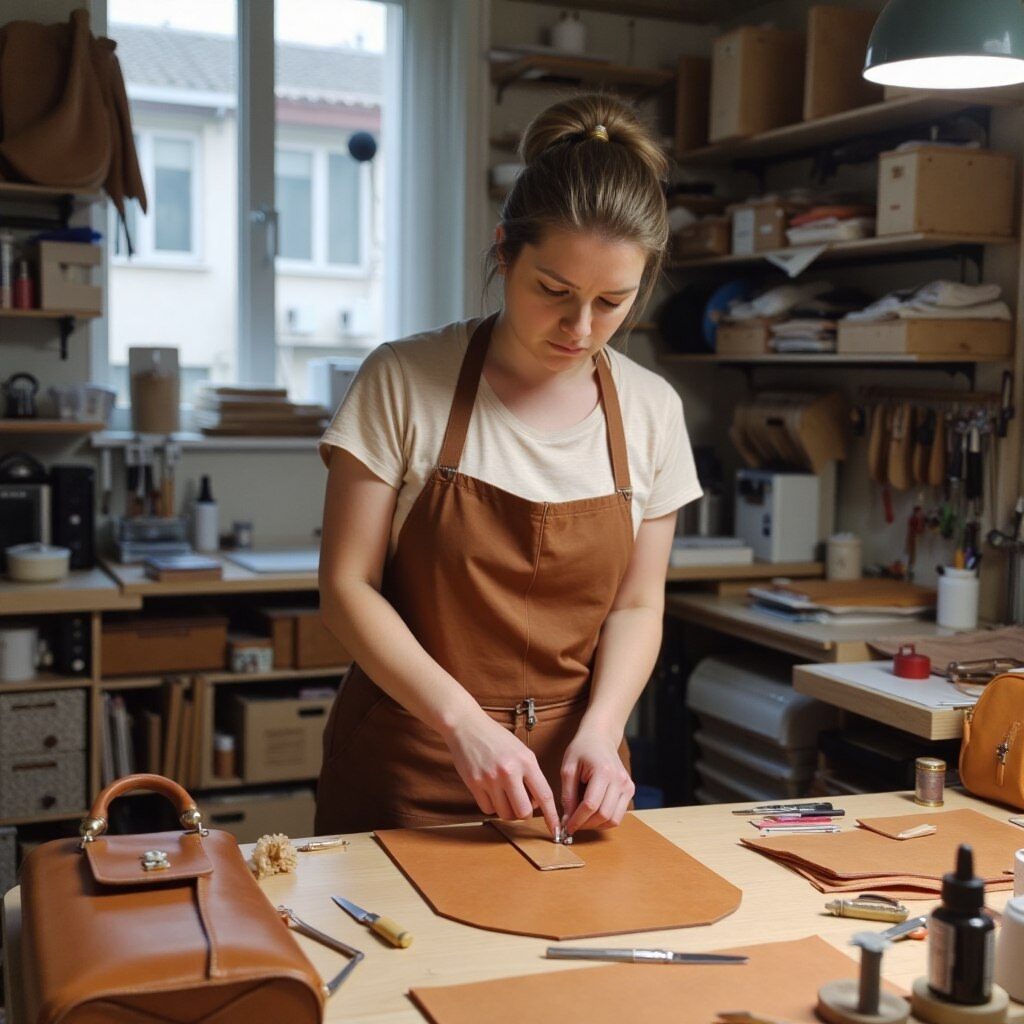 Логотип магазина Сумки ручной работы из кожи на заказ — Марина Кривенко | Классика и минимализм