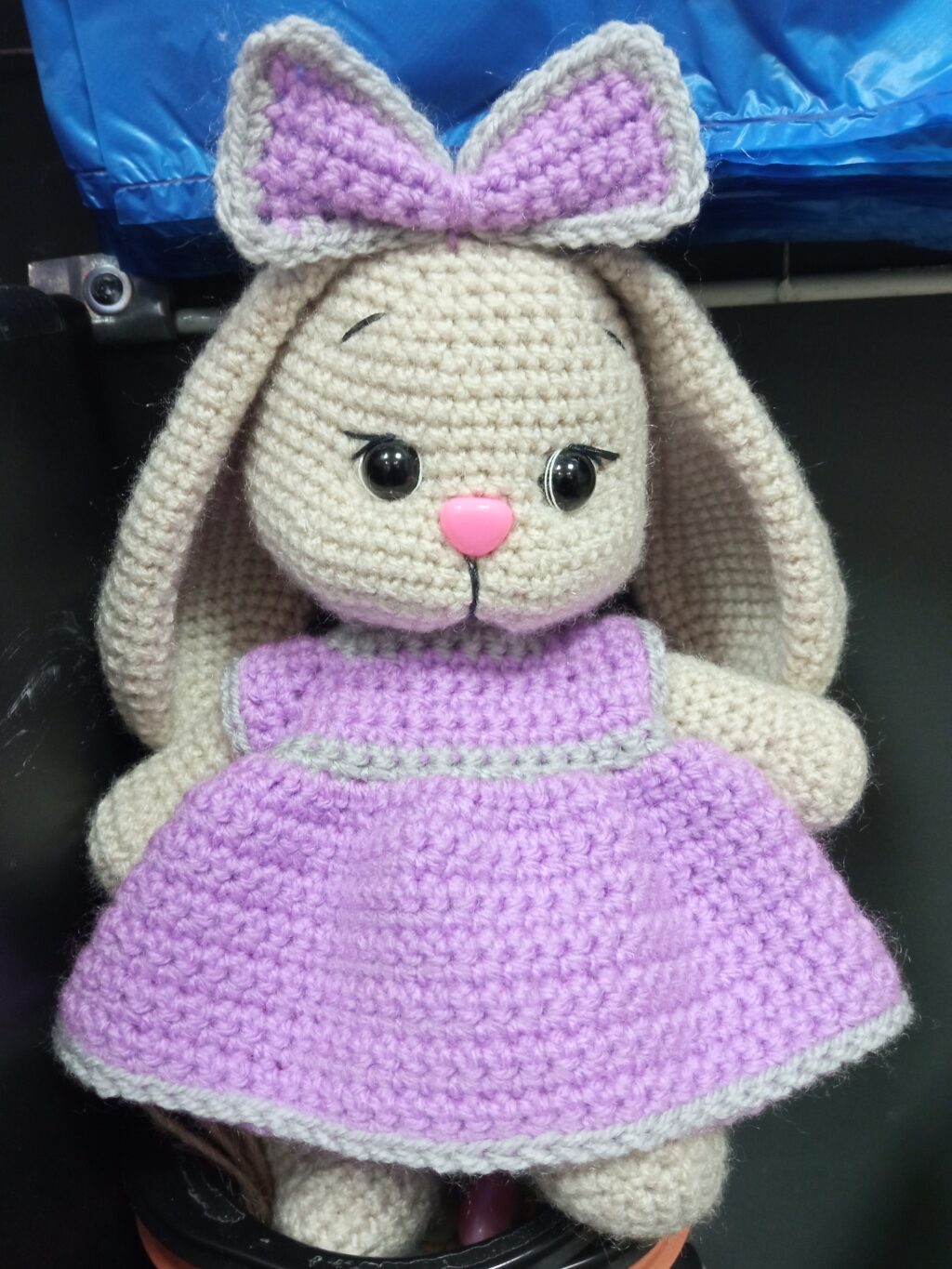 Игрушка «Зайка с бантом»