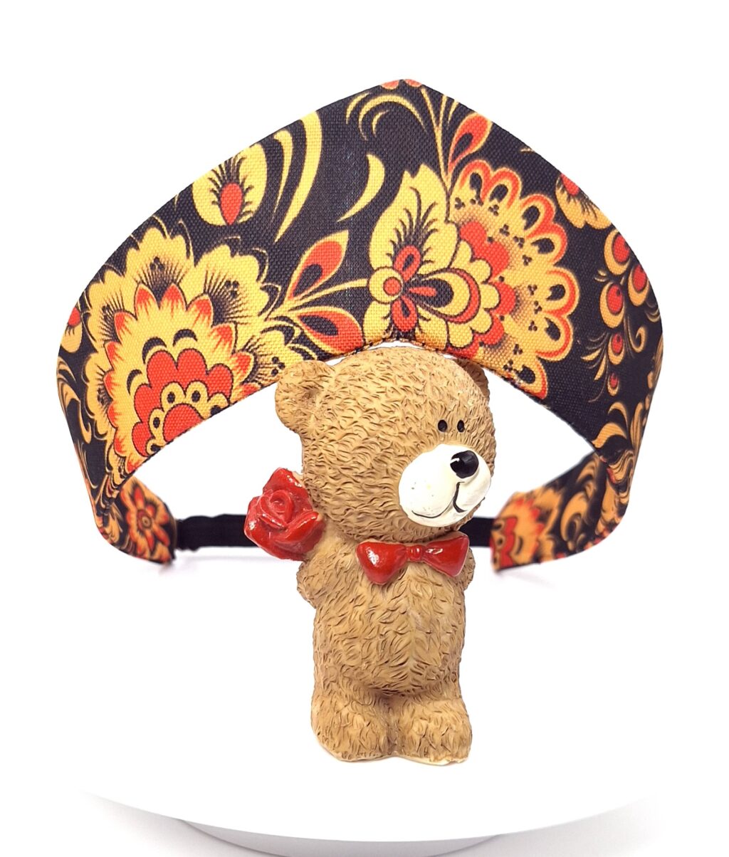 Кокошник «Хохлома» чёрный