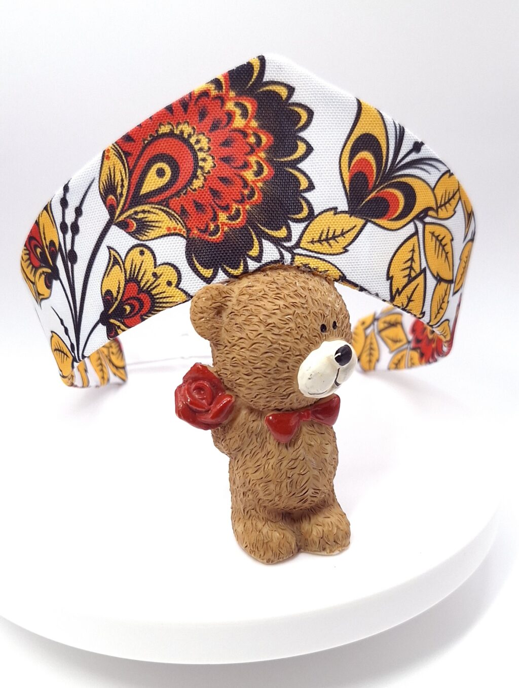 Кокошник «Хохлома » белый