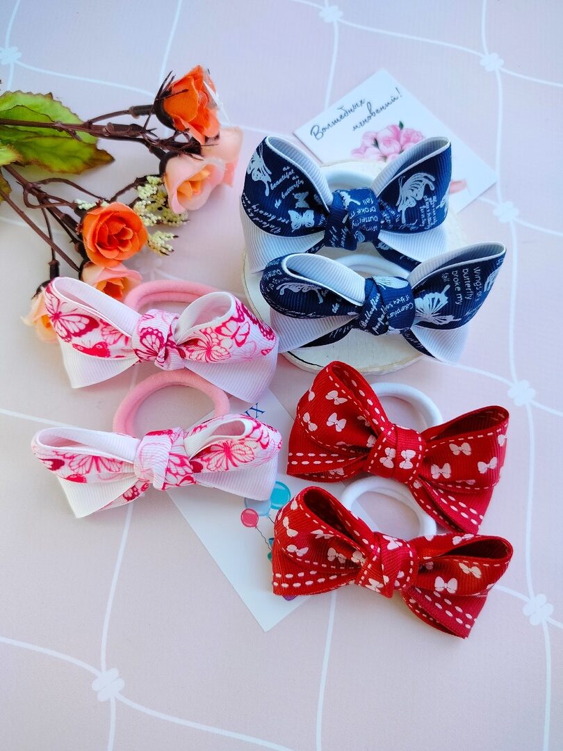 Милые детские бантики для волос