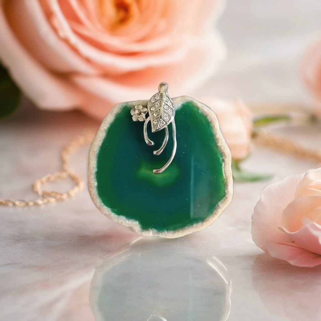 Подвеска Зеленый агат