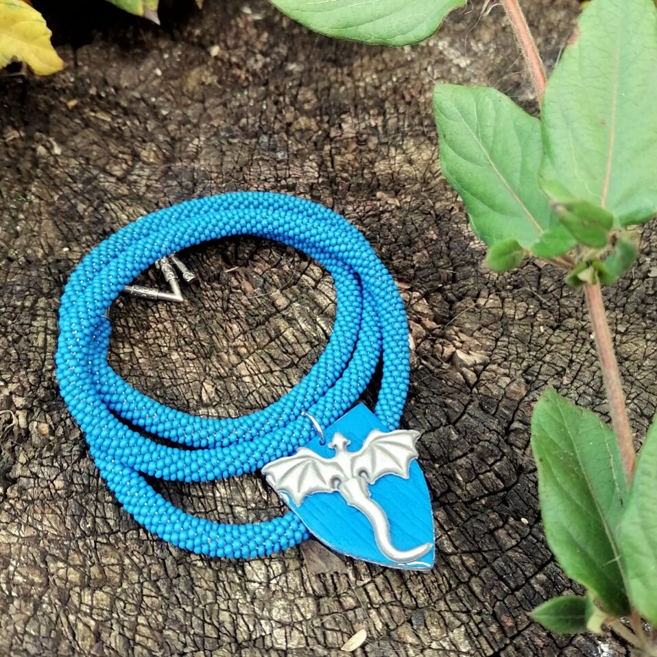 Кулон Дракон в синем