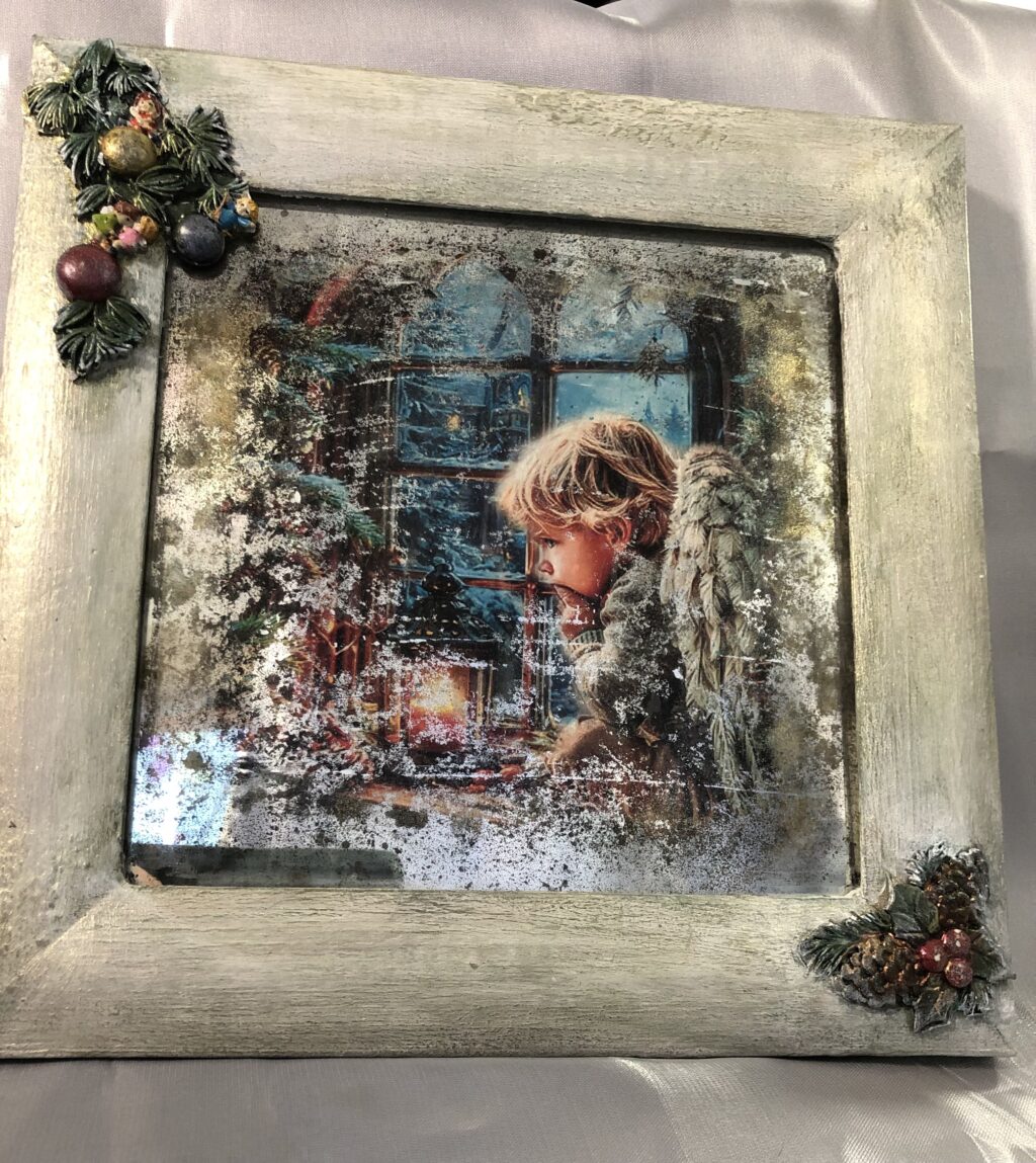 Зеркальная картина «Рождественский ангел»