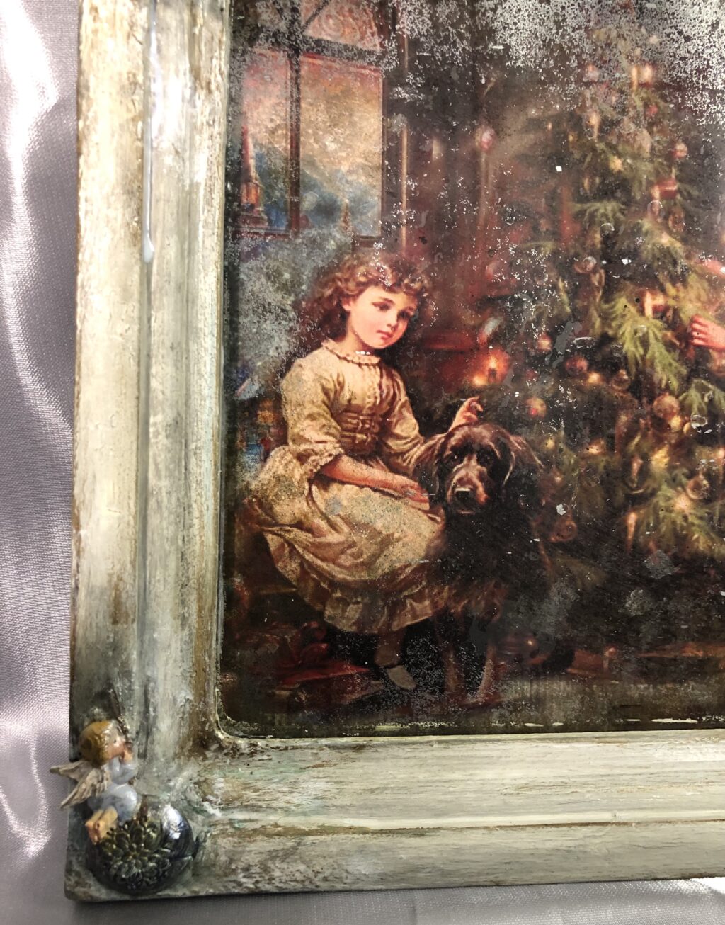 Зеркальная картина «подготовка к Рождеству»