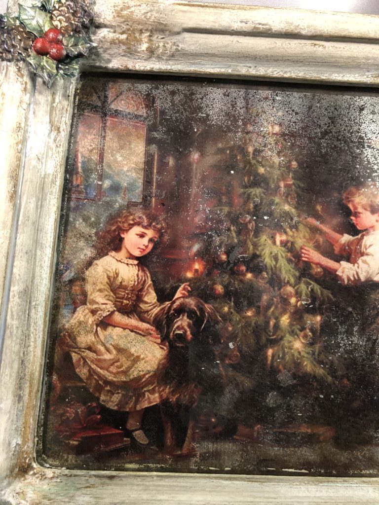 Зеркальная картина «подготовка к Рождеству»