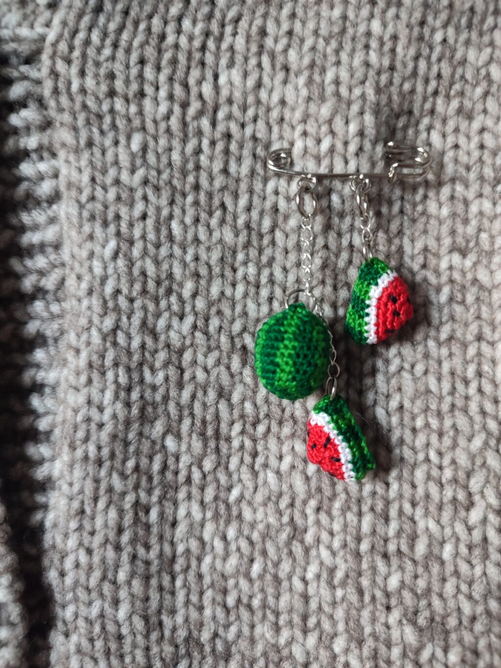 Брошь «арбуз»