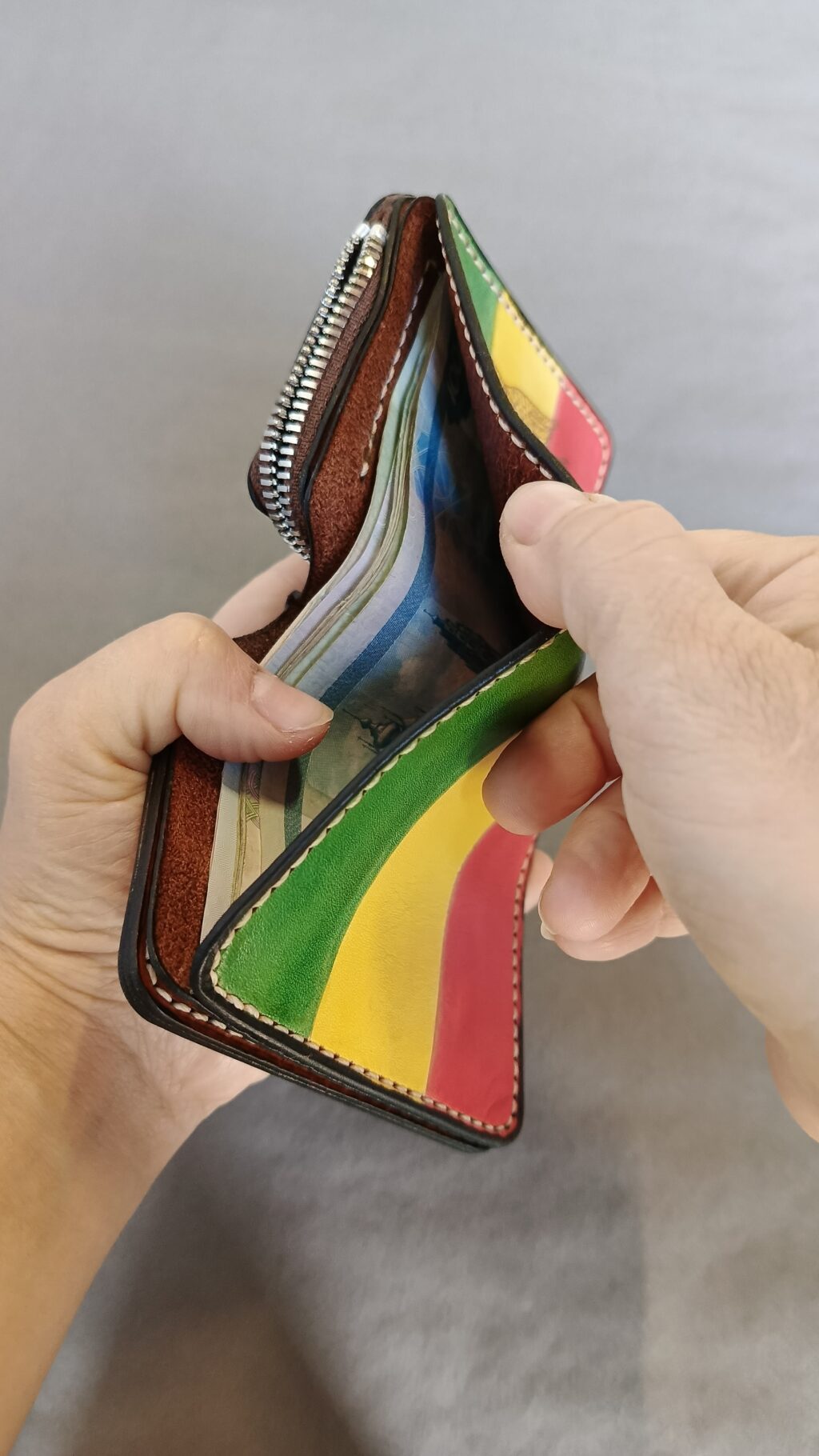 Кошелек из натуральной кожи с гравировкой Боб Марли